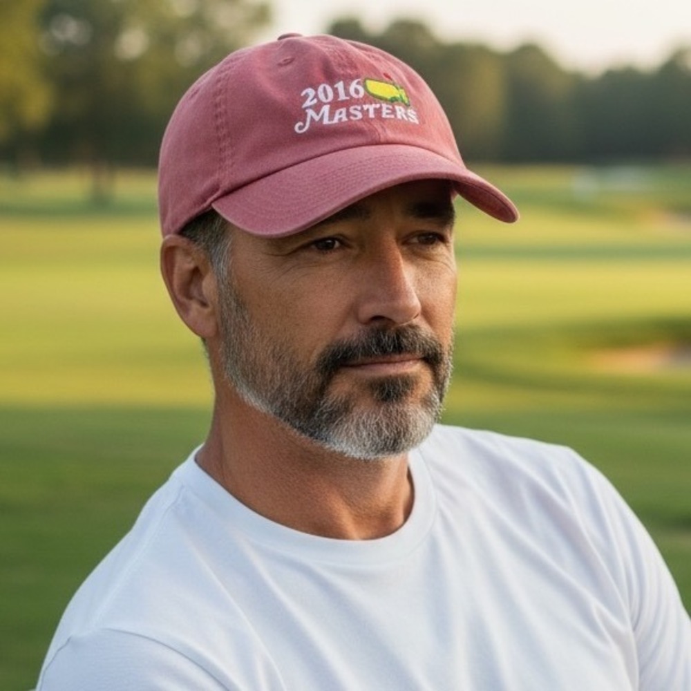 American Needle Masters 2016 Golf‎ Hat Mens Salmon Pink Cotton Adjustable Cap